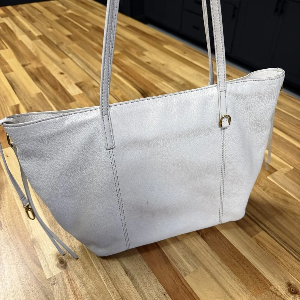 Hobo International Leather Handbag Shoulder Bag Tote Bag White